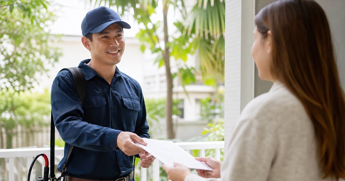 What information should every pest control service report include for the customer?